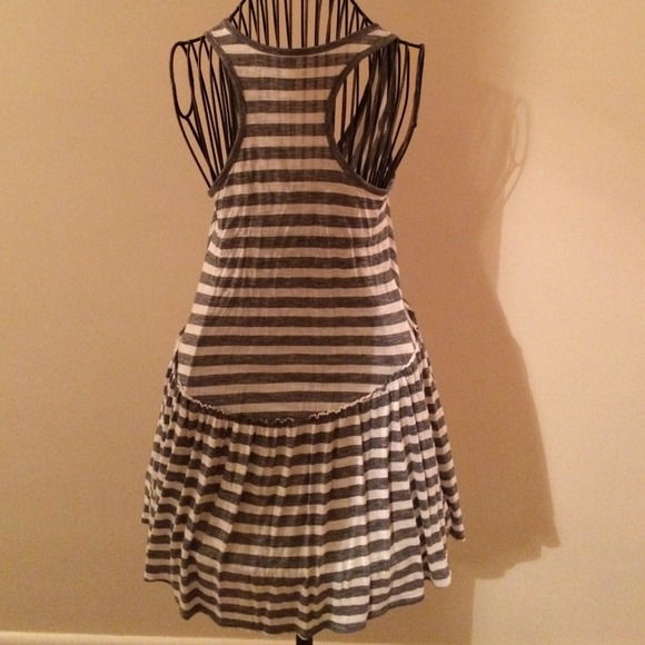 Gray & White Striped Dress - Picture 2 of 2