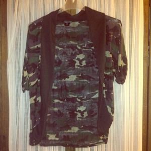 NWOT Camo Cardigan