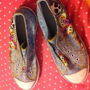 Blue Slip on sneakers