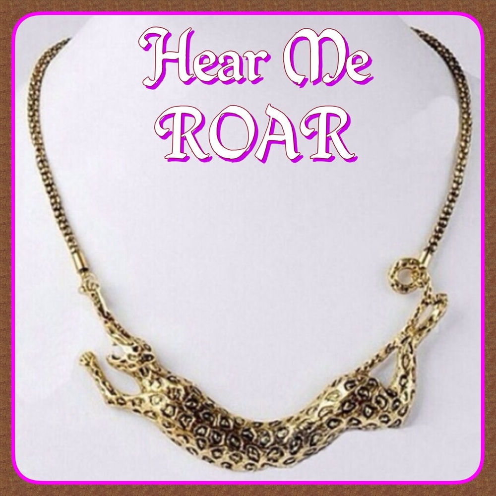 🐆 THE GOLDEN LEOPARD **HEAR ME ROAR** NECKLACE