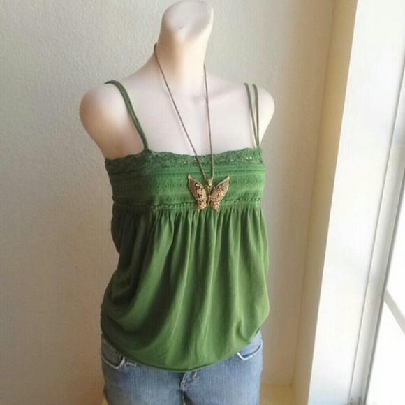 J.CREW GREEN COTTON TOP