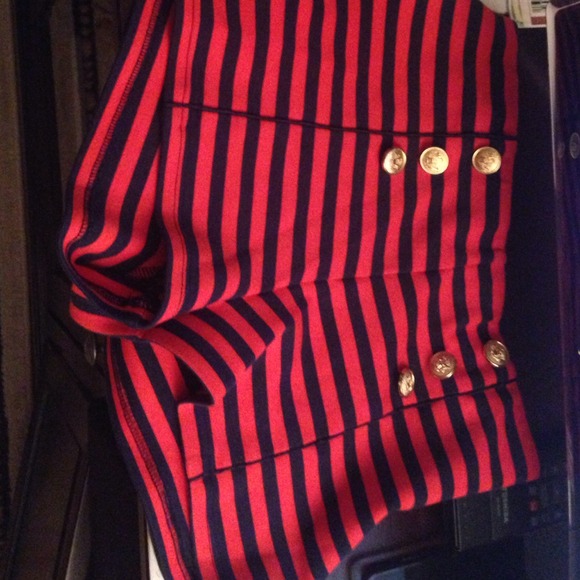 High waisted striped sailor shorts