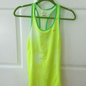 Nike dri fit neon workout tank