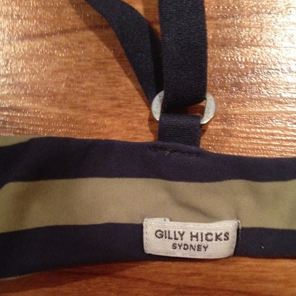 Gilly Hicks Blue and Green Stripe Bra - Picture 3 of 3