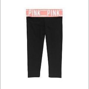 ISO:: VS PINK foldover yoga crop legging.