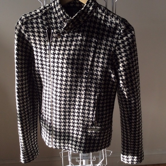 Ralph Lauren houndstooth woolen sweater jacket