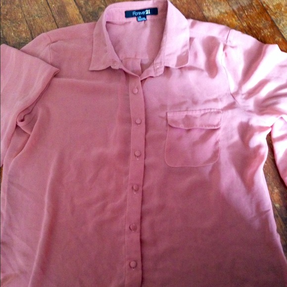 Forever 21 sheer button down - Picture 1 of 3