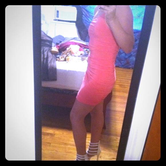 Pink mini dress with gold embellishment!