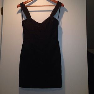 BEBE Size 4 Black Minidress