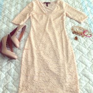 BCBG Maxazria XS blush color sequin dress