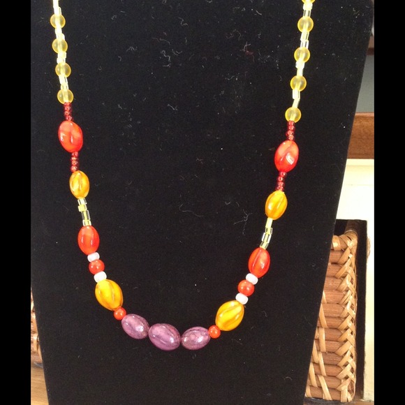 A homemade beaded necklace 👉REDUCED👈