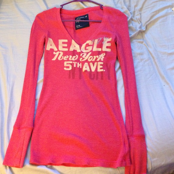 American eagle v neck long sleeve shirt - Picture 1 of 3