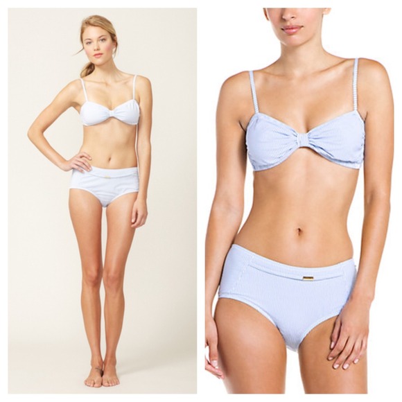 Anthropologie Dresses & Skirts - Anthropologie Seersucker Swim Bikini Sz XS/S