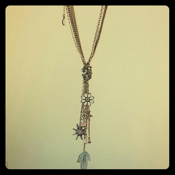 Girlie Grunge Multi Row Knot Necklace