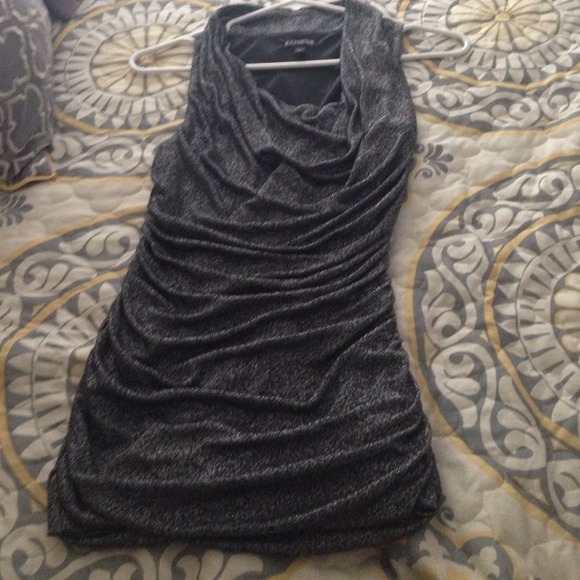 Silver ruched tank from Express