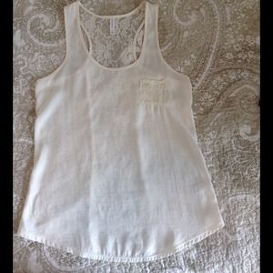 Xhilaration Cream Lace Tank