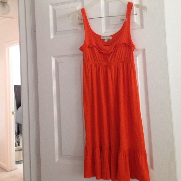 Orange flow dress