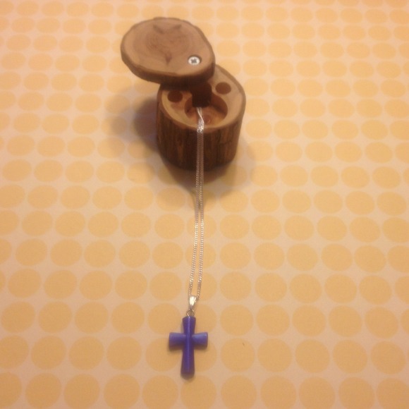 Blue Crucifix Necklace