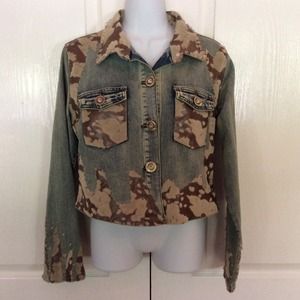 Black Cat Original Crop Jean Jacket