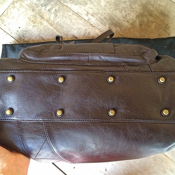 💯% Authentic Just Cavalli Brown Leather Satchel - Picture 2 of 5