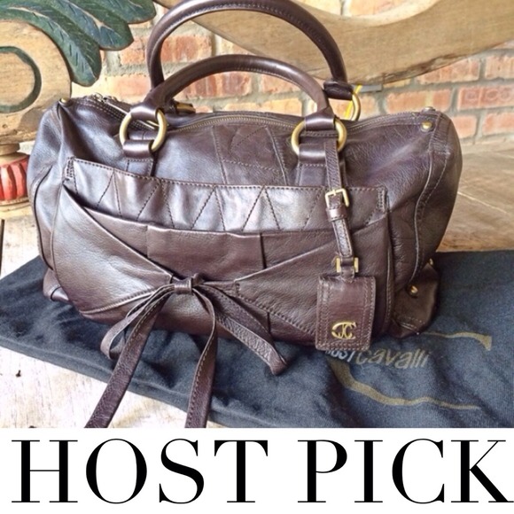 Just Cavalli Handbags - 💯% Authentic Just Cavalli Brown Leather Satchel