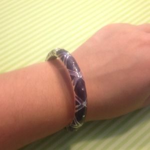 Purple Hand-painted Bracelet