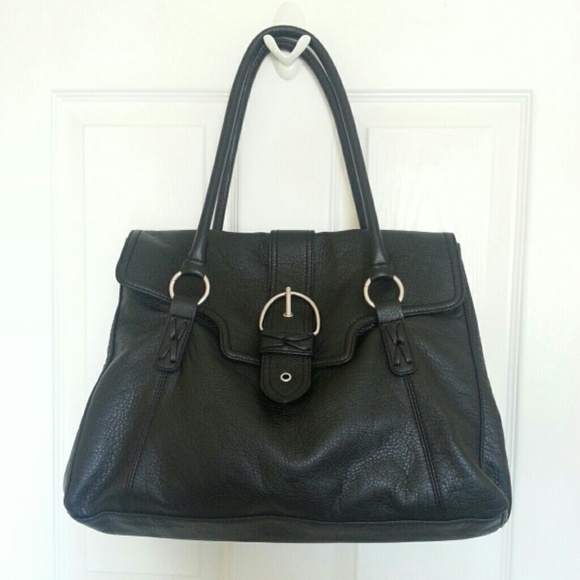 SOLD - H&M Black Faux Leather Bag