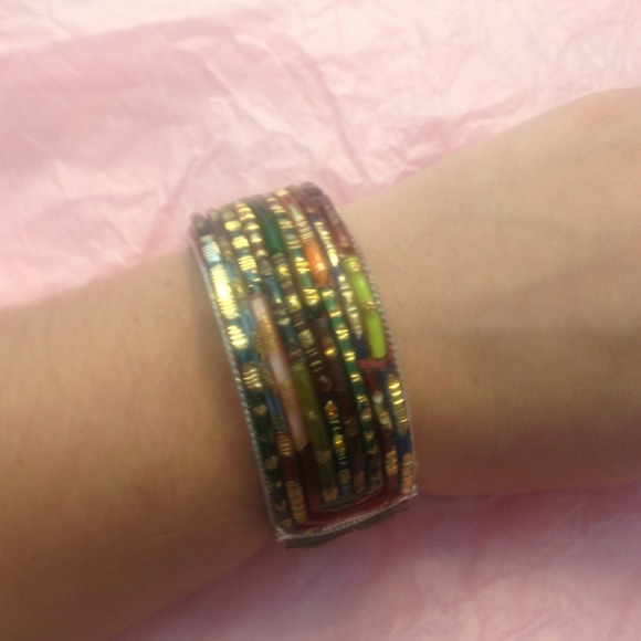 Beaded and Hand-painted Bracelet