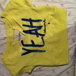Yellow Abercrombie crop top