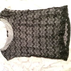 Small silver and black shirt