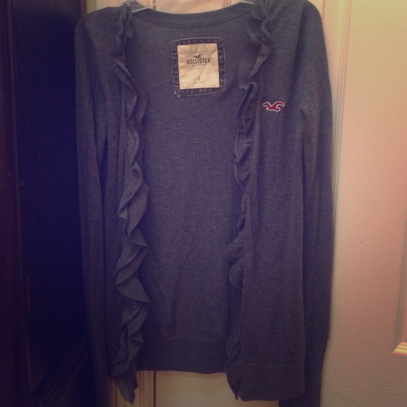 Grey Hollister Cardigan & striped cardigan bundle