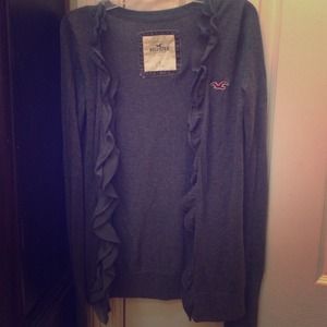 Grey Hollister Cardigan & striped cardigan bundle