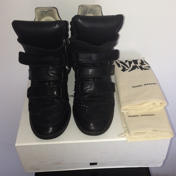 ISABEL MARANT Punched Over Basket Wedge Sneaker