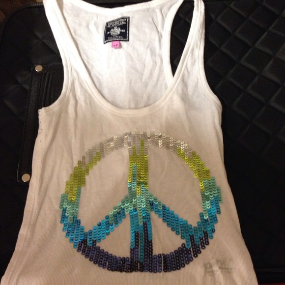 Victoria Secret sequin peace sign tank