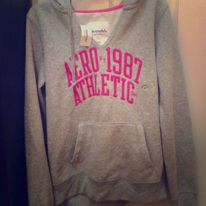 Aero gray hoodie sweatshirt