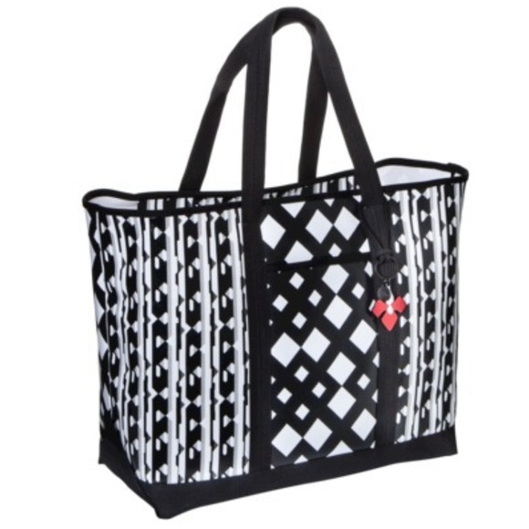 Peter Pilotto Beach Tote in Black/White Print - Picture 2 of 4