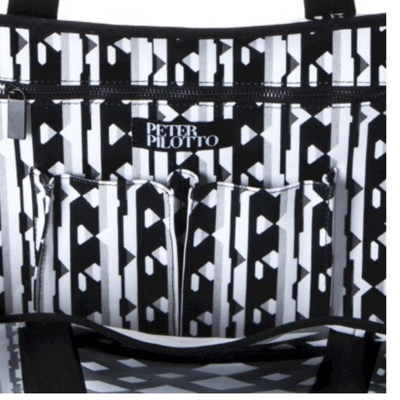 Peter Pilotto Beach Tote in Black/White Print - Picture 3 of 4