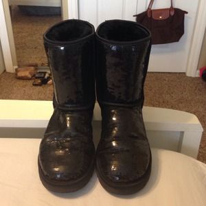 Authentic black sequin UGG
