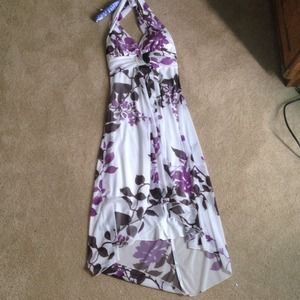 Floral high low dress
