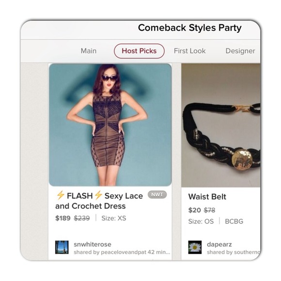 Lace Crochet Faux Leather Dress - Picture 2 of 2