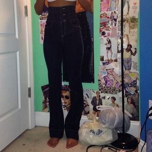 Very high waisted flare pants