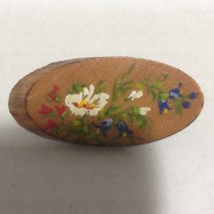 Hand Painted Florals Pin