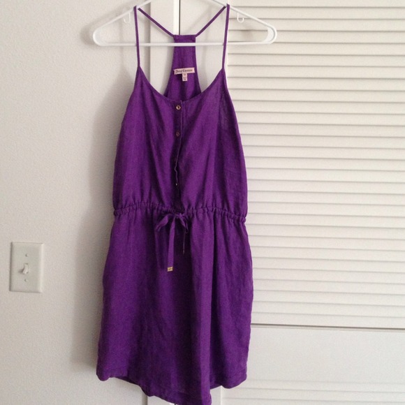Juicy Couture linen purple dress