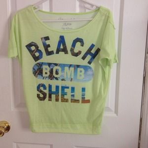 Green beach bombshell shirt