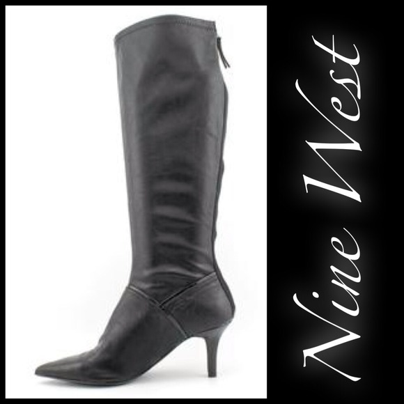 Nine West Shoes - HUGE SHOE SALE! NINE WEST stretch black vegan boot