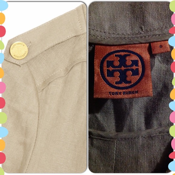 Tory Burch Linen Earth/Khaki Colored "Trudy" Dress - Picture 2 of 2