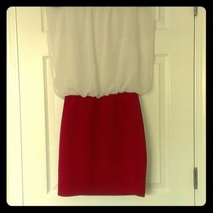 White and red dress and yellow blue dress bundle