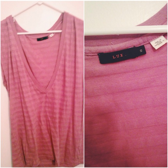 Lux oversize pink striped top indie sleaze scene emo millennial urban outfitters