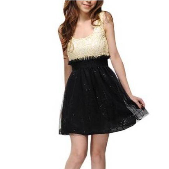 Allegra K Lined Smocked Waist - Sequin Tank Dress - Picture 1 of 1