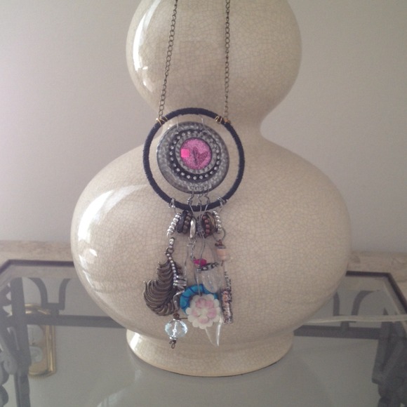 Boho dream catcher necklace